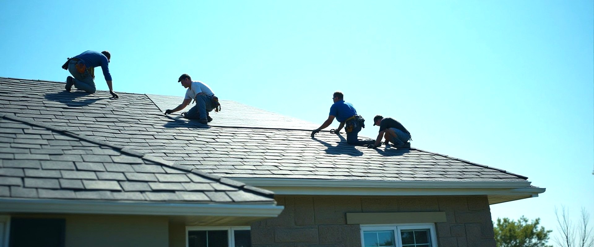 Hail damage inspection on a Houston roof